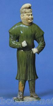 緑釉男子俑