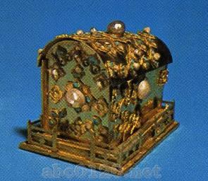 珠石鑲嵌金棺