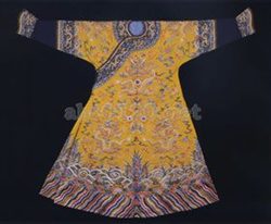明黄色刺繍龍袍