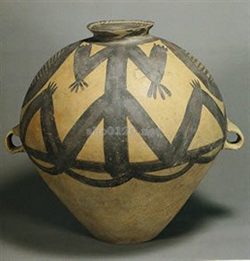 彩陶双耳壺