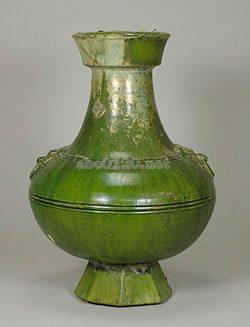 緑釉壺