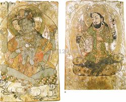 シヴァ神像・絹守護神像