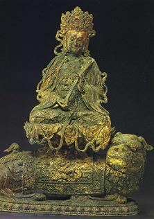 金銅文殊菩薩像