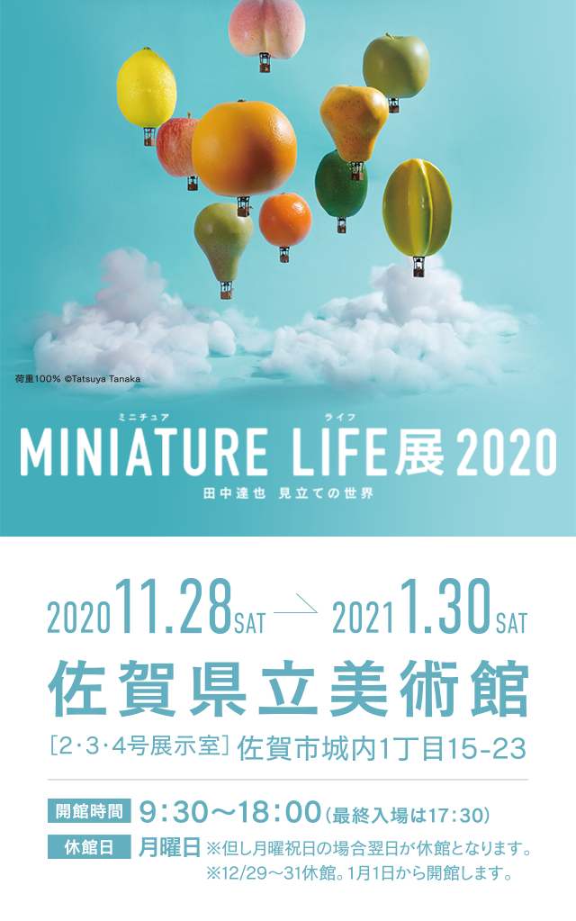 「MINIATURE LIFE展 2020 －田中達也 見立ての世界－」佐賀県立美術館