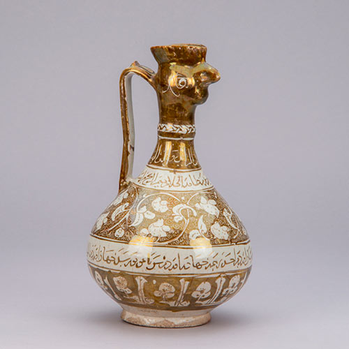 ラスター彩鳥首水注さいちょうしゅすいちゅう イラン中部 13世紀前半 イル・ハーン朝時代 陶器