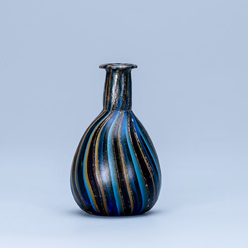 リボン装飾瓶そうしょくびん 東地中海沿岸域 1世紀前半 ローマ時代 ガラス