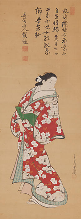 宮川長春 《立ち美人》 正徳～享保年間(1711-36) 絹本着色一幅