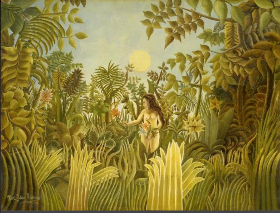 アンリ・ルソー《エデンの園のエヴァ》1906-1910年頃 ポーラ美術館蔵