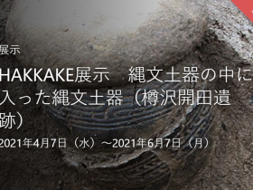 HAKKAKE展示「縄文土器の中に入った縄文土器（樽沢開田遺跡）」十日町市博物館