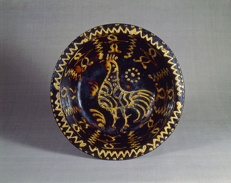 《スリップウェア鶏文鉢（とりもんはち）》イギリス　18 世紀後半　日本民藝館