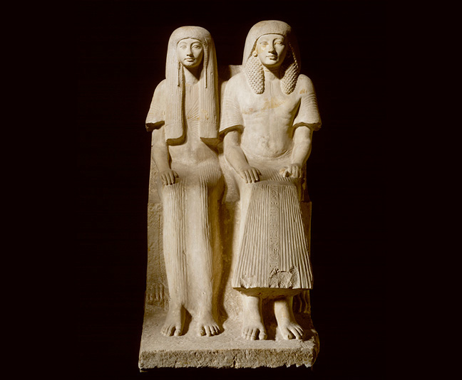 同館に展示されている「マヤとメリトの彫像」