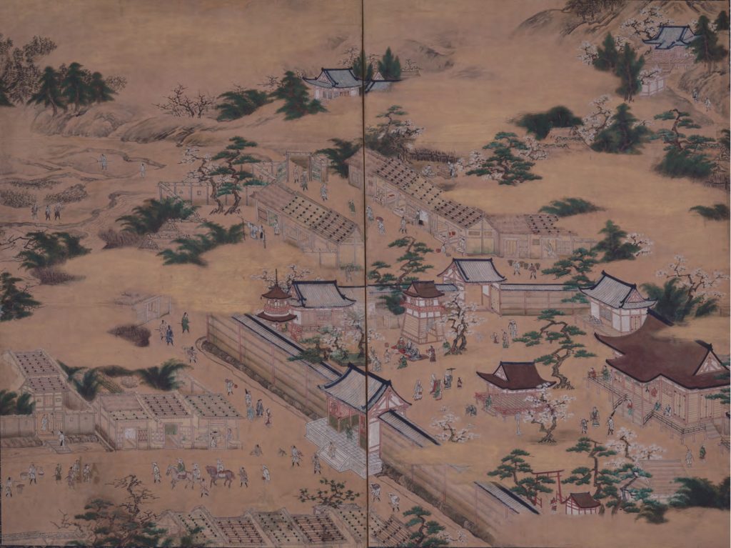 釈迦堂春景図屏風 　（京都国立博物館蔵）【後期】