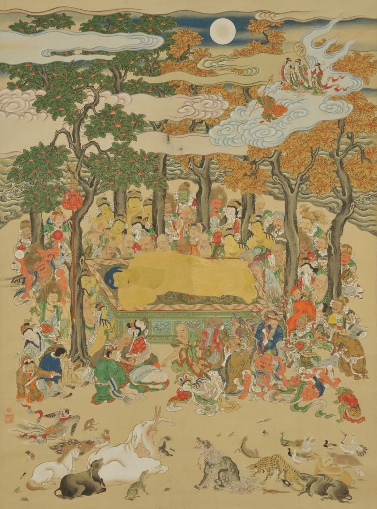「涅槃図」元文2年（1737）寄附　乾徳寺蔵