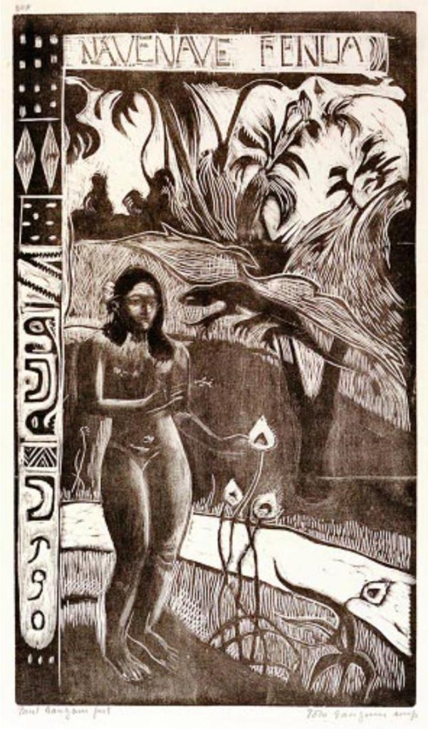 ポール・ゴーギャン 《ナヴェ・ナヴェ・フェヌア（かぐわしき大地）》 1893ー1894年（1921年のエディション）、木版