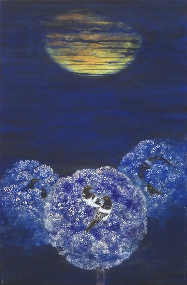 吉村和起「ラダックの旅から」2020（令和2）年 「第10回石州和紙に描いた日本画展」出品作品