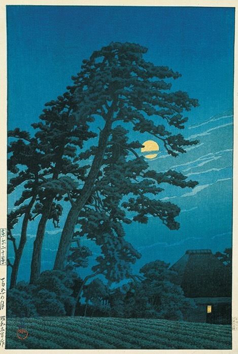 川瀬巴水 《馬込の月》 「東京二十景」 昭和5年(1930年) 版元・渡邊木版美術画舗蔵