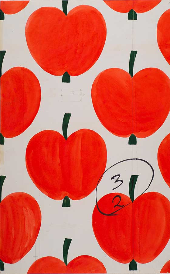 アイニ・ヴァ―リ作 「オンップ(リンゴ)」 原画(1972年) フォルッサ博物館所蔵