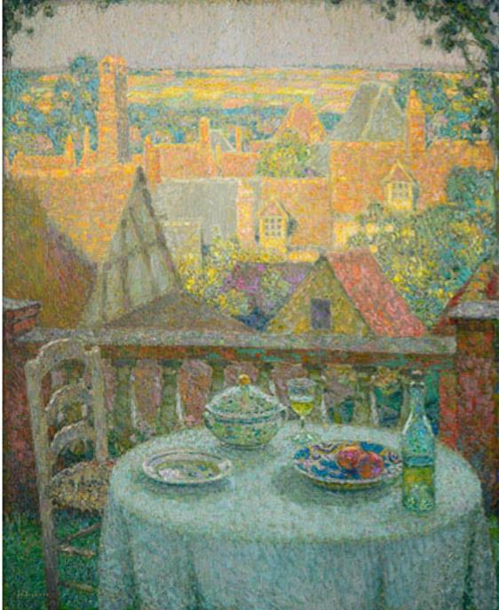 アンリ・ル・シダネル《ジェルブロワ、テラスの食卓》1930年　フランス、個人蔵 © Luc Paris
