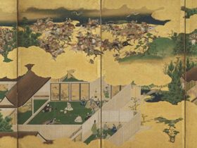 平家物語図屏風（左隻部分）江戸時代前期　岡田美術館蔵