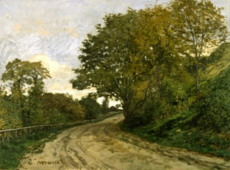 クロード・モネ《サン＝シメオン農場の道》1864年