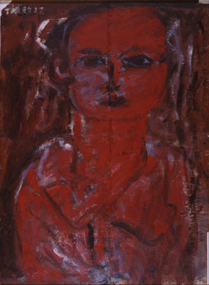 長谷川利行≪赤い少女≫ 1932年、板橋区立美術館蔵