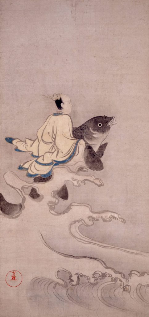 琴高仙人図　尾形光琳　江戸時代　18世紀