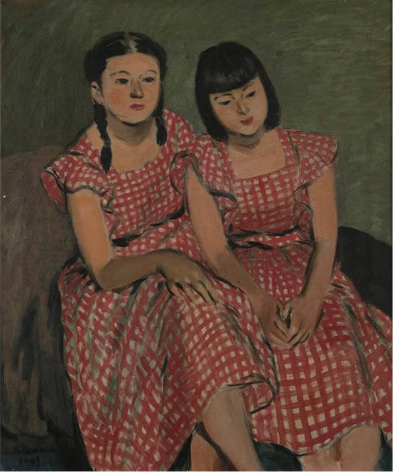 田村 孝之介 《姉妹》 1948 BBプラザ美術館蔵