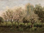 シャルル=フランソワ・ドービニー《花咲くリンゴの木》1860-62年、油彩／板、26.5 x 40.5 cm、イスラエル博物館蔵　Photo © The Israel Museum, Jerusalem by Avshalom Avital