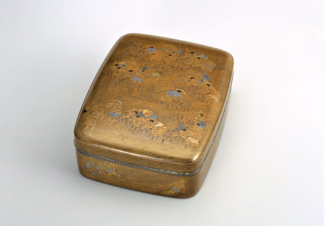 《田植図蒔絵螺鈿料紙箱》 江戸時代 17-18世紀