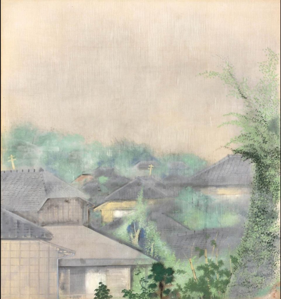 奥村土牛《雨趣》1928年(昭和3年)　絹本・彩色　山種美術館