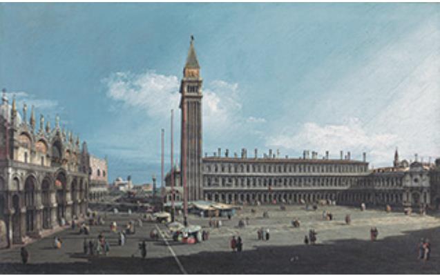 カナレット（ジョヴァンニ・アントニオ・カナル） 《ヴェネツィア、サン・マルコ広場》 1732-33年頃