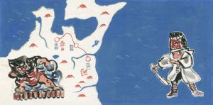 赤羽末吉（日本）「美しき日本・民謡の旅　民謡・東北本線（その三）」レコードジャケット　１９７２年