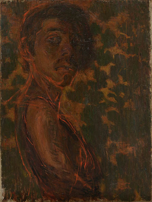 青木繁《自画像》1903年　油彩・カンヴァス