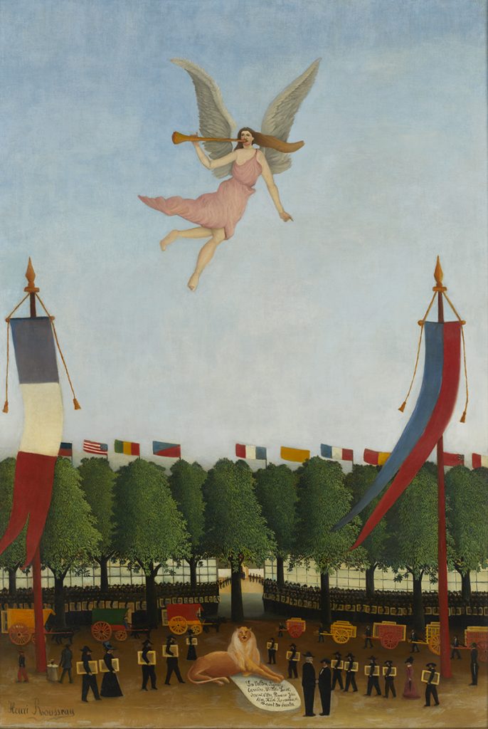 アンリ・ルソー《第22回アンデパンダン展に参加するよう芸術家達を導く自由の女神》1905-06年