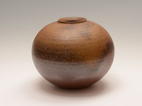 「第13回 備前 森 泰司 作陶展」高島屋横浜店 壷　径33.5×高さ27.5cm