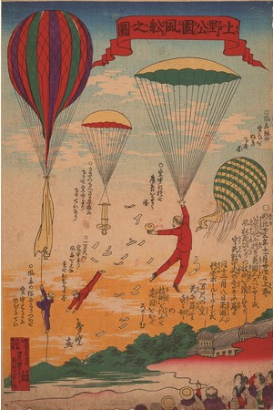 永島春暁 《上野公園風船之図》 1890年 東京都江戸東京博物館蔵