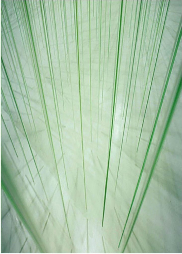 green, 1999, Plastic tube, plastic stick, water, Dimensions variable
