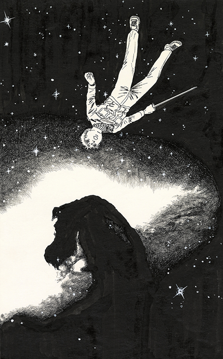 《『暗黒神話』より「天の章」本文原画》1976年　Ⓒ諸星大二郎