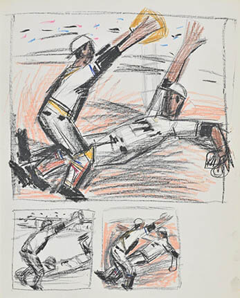 「第52回全国高校野球選手権」1970年8月7日 朝日新聞 カット画稿