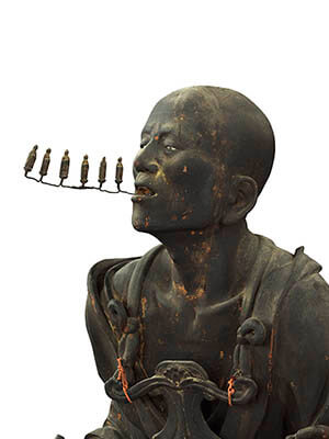 重要文化財　空也上人立像（部分） 康勝作　鎌倉時代・13世紀　京都・六波羅蜜寺蔵　写真　城野誠治