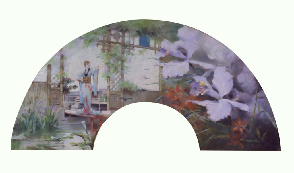 ルイーズ・アベマ《日本庭園のサラ・ベルナール》1885年頃　ジマーリ美術館蔵