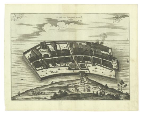 オギルビー「長崎図」1670年 ゼンリンミュージアム所蔵