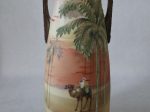 ＜オールドノリタケ＞ ｢盛上げ椰子とベドウィン柄花瓶｣ 1,320,000円（1911年(明治後期)頃/高さ