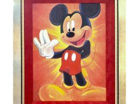 作品名：Hi, I’m Mickey Mouse アーティスト名：Bret Iwan 技法：ディズニーファインアート 額装サイズ：68×56ｃｍ