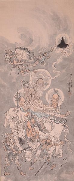 河鍋暁斎「羅漢図」 明治15年（1882）個人蔵