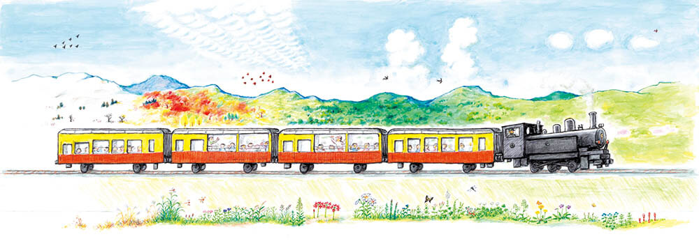 『出発進行！里山トロッコ列車』 2016年 偕成社 ©Satoshi KAKO ©Kako Research Institute Ltd. 2019