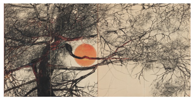 作品画像：船田玉樹 《日輪》 1940年　広島県立美術館 Funada Gyokuju, The Sun, 1940, Hiroshima Prefectural Art Museum