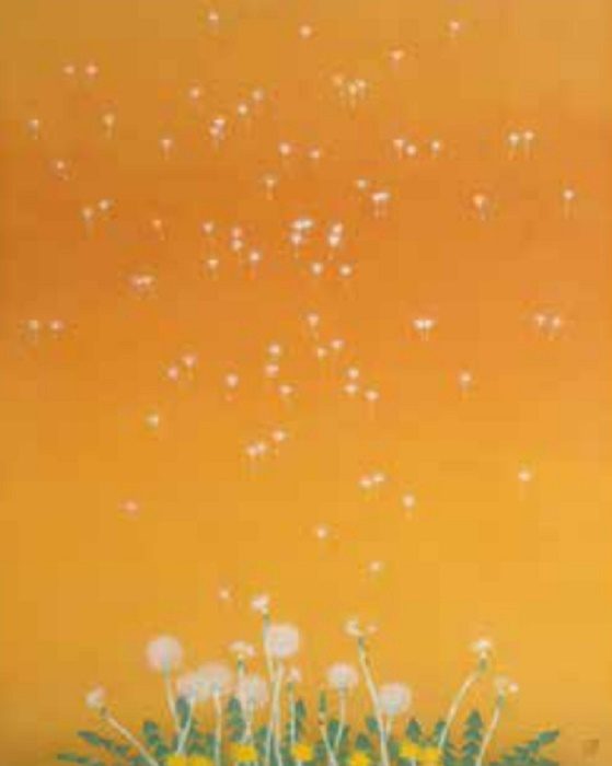 須藤和之「わたげの風」  30号　日本画