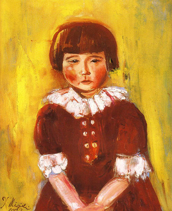 三岸好太郎《赤い服の少女》1932年　北海道立三岸好太郎美術館蔵