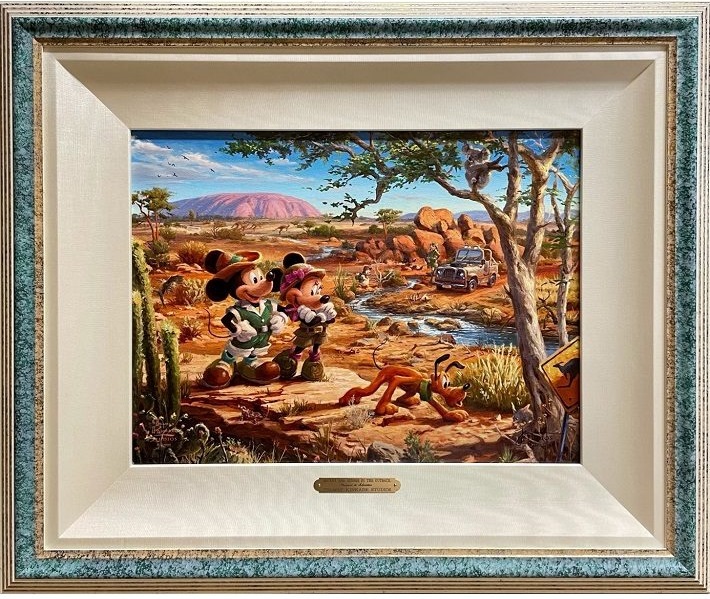 作品名：Mickey and Minnie in the Outback アーティスト名：THOMAS KINKADE STUDIOS  技法：ディズニーファインアート  額装サイズ：50.5×65.5ｃｍ